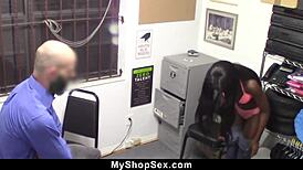 yo, black teen rides doggystyle with loss prevention officer at myshopsex