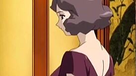 Naked anime babe endures teasing and prodding with food in hardcore scene.