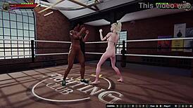 Dela vs Bree in Naked Fighter 3D Face Sitting