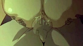 Naked anime babe endures teasing and prodding with food in hardcore scene.