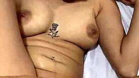 Finishing hardcore missionary with a creampie in my shaved pretty pussy