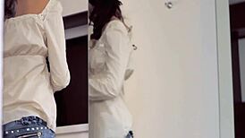 legal age teen 18+ager rubs tight pussy with toys and groans in fingering masturbation