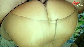 He ripped her pantyhose open and went straight for those curvy legs.