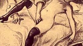 Vintage erotic animation with retro hentai vibes