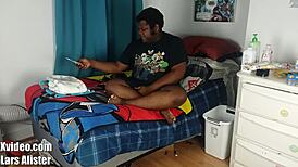 Ebony Fetish Babe Wets Diaper in Training