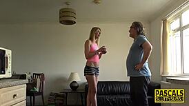 Skinny Blonde MILF Sucks, Gets Dominated, Anally Rides in BDSM Reality Scene