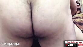 I'm taking his hard cock in doggy, feeling slutty in lingerie.