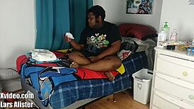 Ebony Fetish Babe Wets Diaper in Training