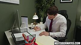 married man finds a hookup after office hours in the workplace