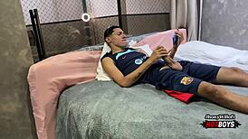 Straight primo jerking off so I helped him release tension