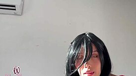 I made Mikasa sit on the otaku till milking