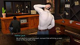 Redhead Teen Guides Daddy Jack in Erotic Game