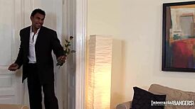 hot constance devil enjoys riding black monster cock