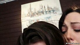 Lesbian couple cleans anal toys