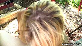 Alanah Rae's Huge Oiled Tits During Outdoor Handjob and Fingering