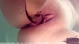 Adorable girl strips for underwater jacuzzi masturbation in steamy POV