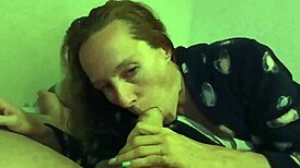 couple engages in rough face fucking, swallowing mouthful of cum