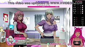 Vtuber Lewdneko plays futa fix dick dine and dash