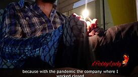 I got my first double squirt on his balcony!