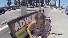 amazing big breasted teen 18+ blows outdoors