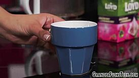 Ethnic Teen Gets Spunked On Hard!