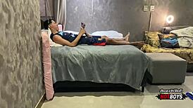 Straight primo jerking off so I helped him release tension