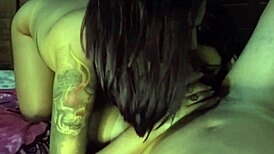 Amateurs Enjoy Double Blowjob in Cabin