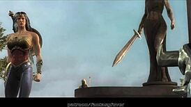 wonder woman fucks ares in hardcore blowjob and riding