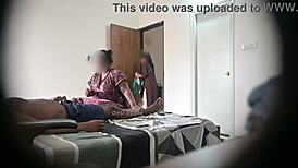 flashing my dick boldly in front of two maids during hotel massage session