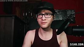 gabbie carter masturbates to her stepbro on webcam, feeling that huge tattooed body with piercings