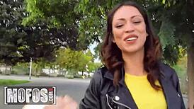 Jordi ENP Spots Noa Tevez on Bench in Mini Skirt with No Underwear for POV Action - Mofos