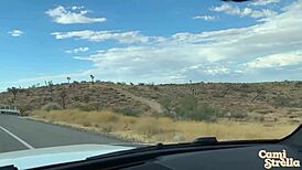 Latina Cami Strella squirts hard in rough outdoor car fucking, waterproof seats save the day 😏