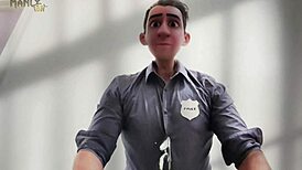 Step Gay Dad in Prisoner Role During Unusual Police Interrogation by Vigilante Cop