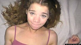 Hard Pounding with 18 YO Sabrina Spice: Rough Teen Action. Bleached Raw in Homemade Blonde Clip!