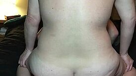 Real amateur wife rides husband's cock in wild cowgirl style