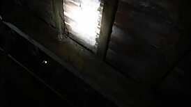 Brunette in glasses gets demon's grip blowjob