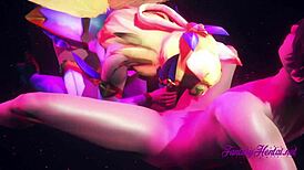 i love this league of legends hentai with ahri star guardian getting hard sex lol