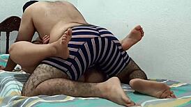 Couple Shares Intimate Moment in Parents' Bedroom