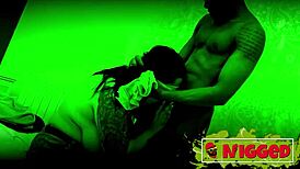 A black surprise for big-assed mommy Sandra on her wild blind date