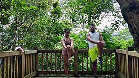 Fucking My Personal Coach Outdoors with His Impressive Cock