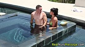 Fetish Masseuse Rides Client After Sensual Nuru Massage Session