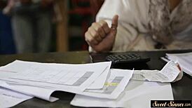 omg, classy ebony teen riding stepdad’s cock like a pro! 😲