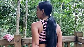 Fucking My Personal Coach Outdoors with His Impressive Cock