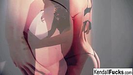 Kendall karson does a sexy tease with stock fetish feel to it