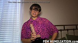 Femdom humiliation with crossdresser sissy in pink panties