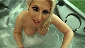 Hey, wanna join me and Makayla Cox for some naked hot tub fun?