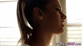 oiled lesbian tribbing with big tits babe in glasses. see small 18+ tits in high definition.