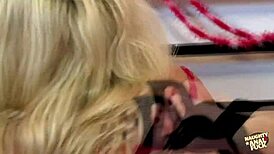 Lucky boyfriend sprays girlfriend's face with cum after intense anal assfucking and gaping pussy play