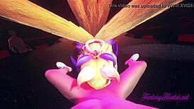 i love this league of legends hentai with ahri star guardian getting hard sex lol