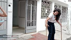 Went for water, but neighbor cured my hangover with hot sex